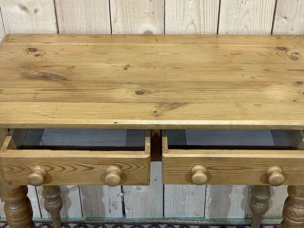 Vintage English Table In Fir, 1950s 5 Vintage English Table In Fir, 1950s - Image 3