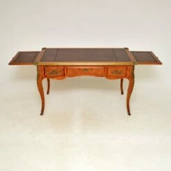 Vintage French Leather Top Bureau Plat Desk, 1950s -PAMONO Sales vintage french leather top bureau plat desk 1950s 4