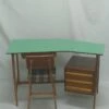 Vintage Green Laminate Desk And Desk Chair, 1950s, Set Of 2 1 Vintage Green Laminate Desk And Desk Chair, 1950s, Set Of 2 -PAMONO Sales vintage green laminate desk and desk chair 1950s set of 2 1