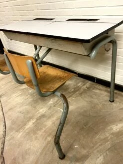 Vintage Industrial School Desk, 1960s -PAMONO Sales vintage industrial school desk 1960s 4