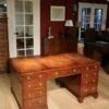 Vintage Mahogany Partner Desk 1 Vintage Mahogany Partner Desk -PAMONO Sales vintage mahogany partner desk 1