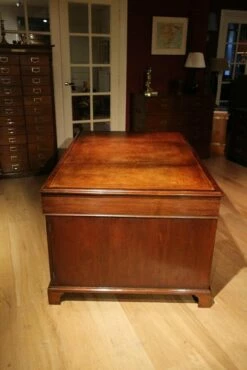 Vintage Mahogany Partner Desk -PAMONO Sales vintage mahogany partner desk 6