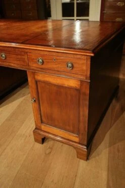 Vintage Mahogany Partner Desk -PAMONO Sales vintage mahogany partner desk 7