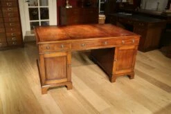 Vintage Mahogany Partner Desk -PAMONO Sales vintage mahogany partner desk 9