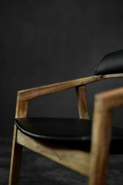 Vintage Mid-Century Scandinavian Geometric Office Chair In Mahogany, 1960s -PAMONO Sales vintage mid century scandinavian geometric office chair in mahogany 1960s 4