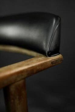 Vintage Mid-Century Scandinavian Geometric Office Chair In Mahogany, 1960s -PAMONO Sales vintage mid century scandinavian geometric office chair in mahogany 1960s 6