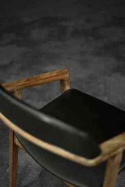 Vintage Mid-Century Scandinavian Geometric Office Chair In Mahogany, 1960s -PAMONO Sales vintage mid century scandinavian geometric office chair in mahogany 1960s 7