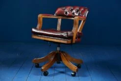 Vintage Norwegian Ox Blood Red Leather Swivel Office Captains Chair From Ring Mekanikk, 1980s -PAMONO Sales vintage norwegian ox blood red leather swivel office captains chair from ring mekanikk 1980s 7