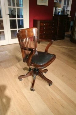 Vintage Office Chair In Beech