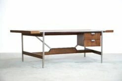 Vintage Rosewood Modernist Office Desk -PAMONO Sales vintage rosewood modernist office desk 16
