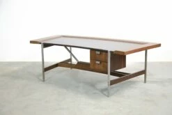 Vintage Rosewood Modernist Office Desk -PAMONO Sales vintage rosewood modernist office desk 3