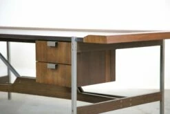 Vintage Rosewood Modernist Office Desk -PAMONO Sales vintage rosewood modernist office desk 4