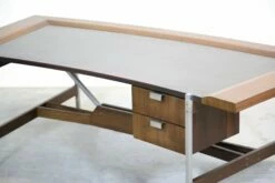 Vintage Rosewood Modernist Office Desk -PAMONO Sales vintage rosewood modernist office desk 5