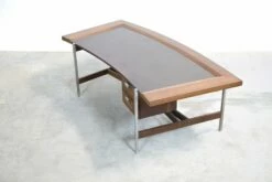 Vintage Rosewood Modernist Office Desk -PAMONO Sales vintage rosewood modernist office desk 6