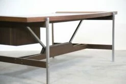 Vintage Rosewood Modernist Office Desk -PAMONO Sales vintage rosewood modernist office desk 8