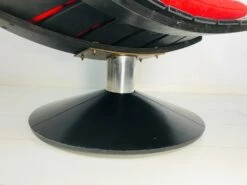 Vintage Scandinavian Black Bended Wood & Fabric Swivel Chair By Hans Brattrud, 1968 -PAMONO Sales vintage scandinavian black bended wood fabric swivel chair by hans brattrud 1968 15