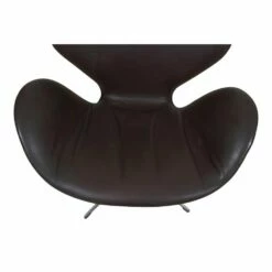 Vintage Swan Chair In Patinated Brown Leather By Arne Jacobsen For Fritz Hansen, 1960s -PAMONO Sales vintage swan chair in patinated brown leather by arne jacobsen for fritz hansen 1960s 8