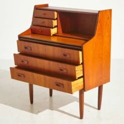 Vintage Teak Bureau Desk, 1960s -PAMONO Sales vintage teak bureau desk 1960s 3