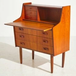 Vintage Teak Bureau Desk, 1960s -PAMONO Sales vintage teak bureau desk 1960s 4