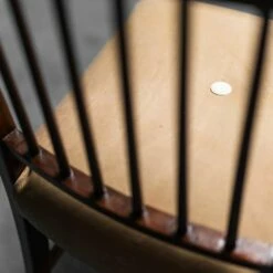 Vintage Wood And Leather Office Chairs, 1950s, Set Of 3 -PAMONO Sales vintage wood and leather office chairs 1950s set of 3 12