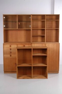 Wall Unit With 5 Parts By Kurt Østervig For KP Møbler, 1970s