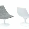 White Lacquered Fiberglass Swivel Chairs, 1970s, Set Of 2